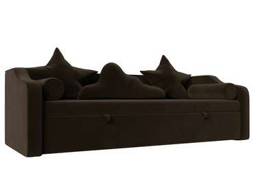 Детский диван-кровать Рико коричневого цвета
