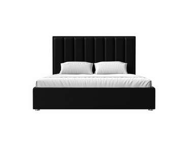Кровать Афродита 180х200 черного цвета с подъемным механизмом (экокожа)