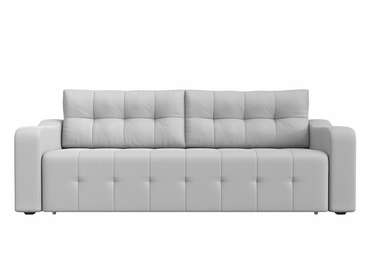 Прямой диван-кровать Лиссабон белого цвета (экокожа)