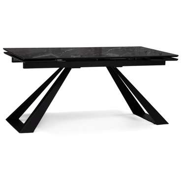 Раздвижной обеденный стол Маккарти черного цвета