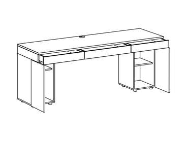 Письменный стол Modus 3 с фасадом серого цвета