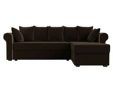 Угловой диван-кровать Рейн коричневого цвета правый угол