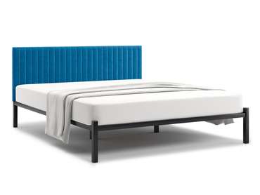 Кровать Лофт Mellisa Steccato 160х200 синего-голубого цвета без подъемного механизма