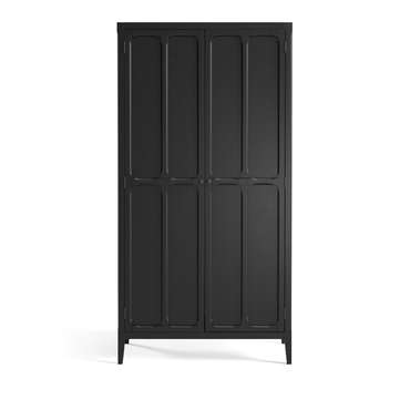 Шкаф платяной с дверцами Eugnie черного цвета