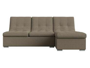Угловой диван-кровать Релакс бежево-коричневого цвета угол правый