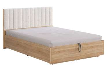 Кровать Юлия 140х200 бежевого цвета с подъемным механизмом