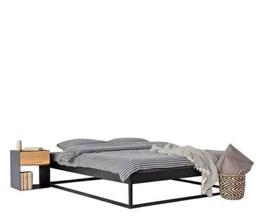 Кровать-подиум Брио 160х200 черного цвета