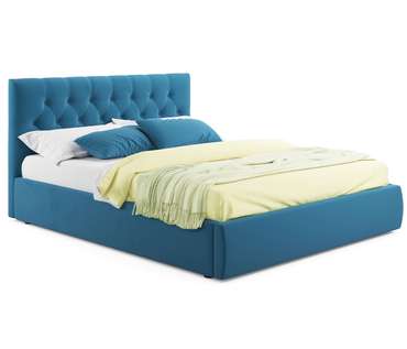 Кровать Verona 160х200 с подъемным механизмом синего цвета