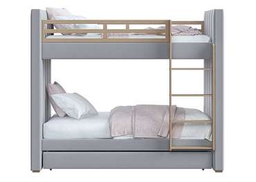 Двухъярусная кровать Cosy 90х200 серая цвета