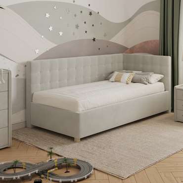 Кровать Версаль 90х200 серого цвета с подъемным механизмом