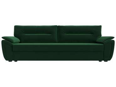 Прямой диван-кровать Нэстор Лайт темно-зеленого цвета