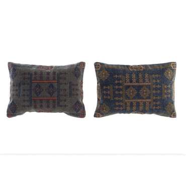 Подушка DKD Home Decor Синий Оранжевый Квадратный Араб 50 x 10 x 35 см (2 штук)