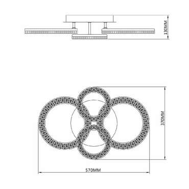 Потолочная люстра Alunit 10281/4LED (акрил, цвет прозрачный)