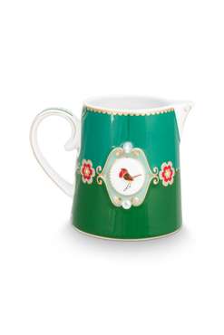 Молочник маленький Love Birds Medallion Emerald-Green зеленого цвета
