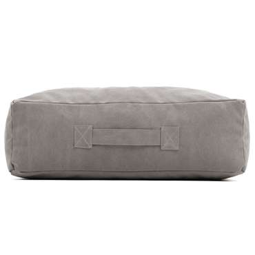 Пуф-подушка из натурального хлопка серого цвета