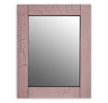 Настенное зеркало Кракелюр 50х65 розового цвета