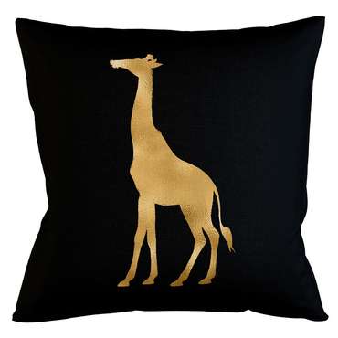 Интерьерная подушка Золотой жираф 45х45