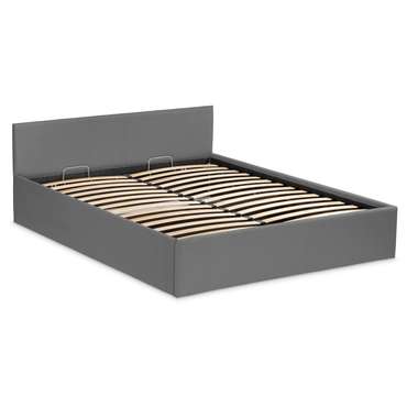 Кровать Оливия 160х200 темно-серого цвета с подъемным механизмом