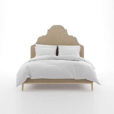 Кровать Camelia 160х200 бежевого цвета