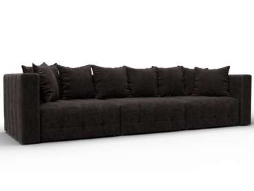 Диван-кровать Лига-052 Лонг темно-коричневого цвета