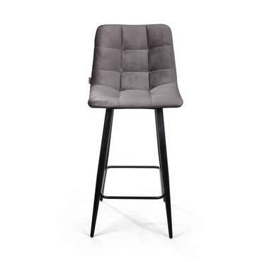 Полубарный стул Uno серого цвета