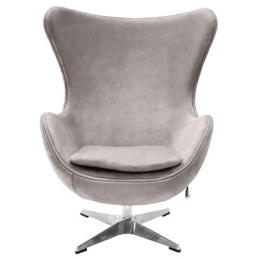 Кресло Egg Style Chair светло-серого цвета