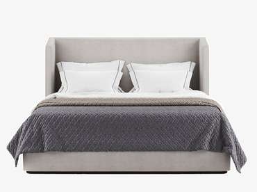 Кровать Alessia Fabric 200х200 светло-серого цвета