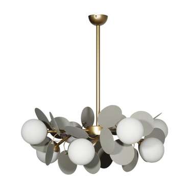 Люстра на штанге MATISSE 10008/8 Grey (стекло, цвет белый)