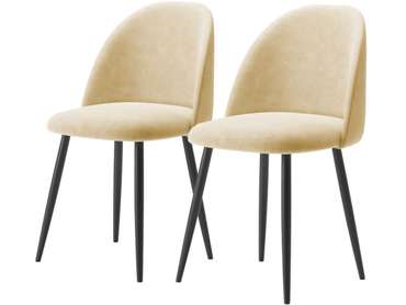 Комплект из двух стульев Лео бежевого цвета