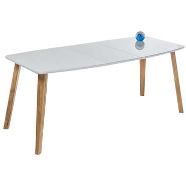 Раздвижной обеденный стол Серсея белого цвета