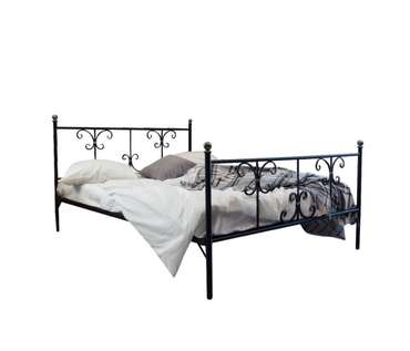 Кованая кровать Симона 180х200 черного цвета