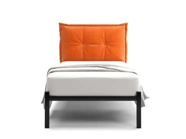 Кровать Лофт Cedrino 90х200 оранжевого цвета без подъемного механизма