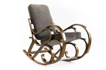 Кресло-качалка Луиза серо-коричневого цвета