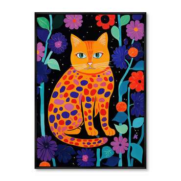 Репродукция картины Kitties in flowers, No 1, 2024г.