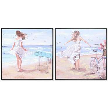 Картина 83 x 3,5 x 83 cm Средиземноморье (2 штук)
