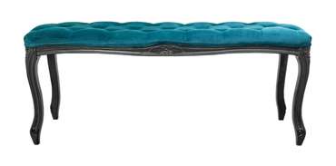 Оттоманка Kina narrow blue+black с голубой обивкой