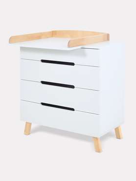 Пеленальный комод Indy Pro белого цвета с органайзером