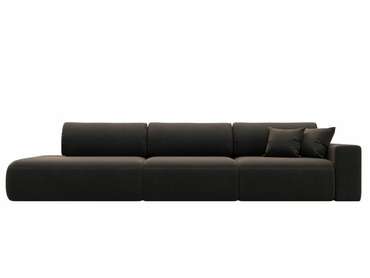Диван-кровать Лига 036 Модерн Лонг коричневого цвета с правым подлокотником