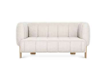 Диван Cassis М молочного цвета с бежевыми ножками