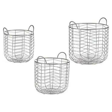 Набор корзин Серебристый Металл (3 pcs)