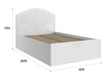 Кровать с подъемным механизмом Ассоль 120х200 белого цвета