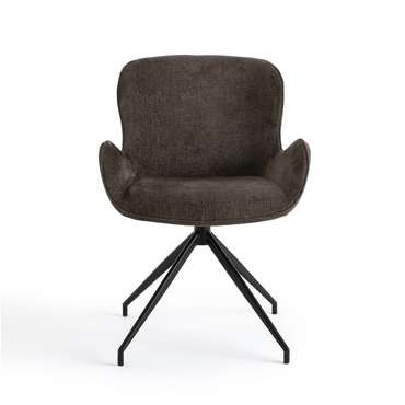 Кресло для стола вращающееся Asyar серо-коричневого цвета