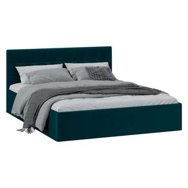 Кровать Эмма 160х200 изумрудного цвета с подъемным механизмом