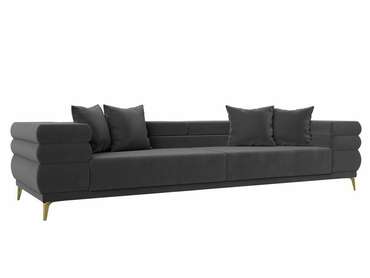 Прямой диван-кровать Лига 021 серого цвета