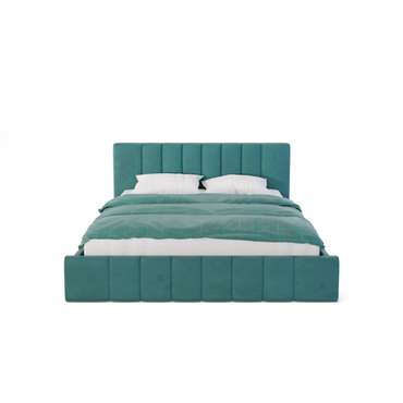 Кровать Лайн 160х200 зеленого цвета без подъемного механизма