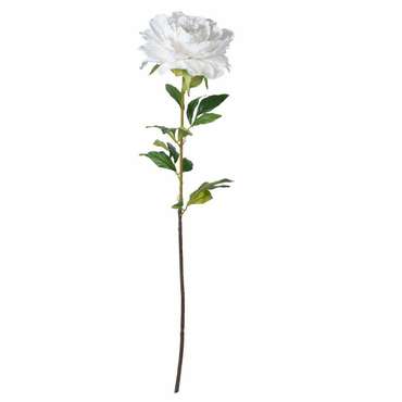 Искусственный цветок Пион белого цвета