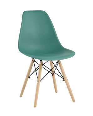 Стул Dsw Eames серо-зеленого цвета