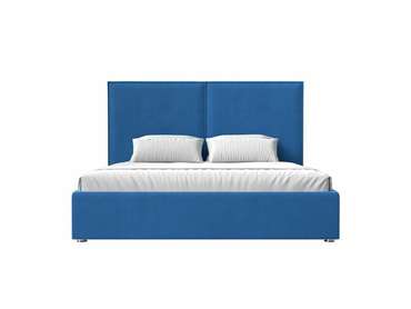 Кровать Аура 180х200 темно-голубого цвета с подъемным механизмом
