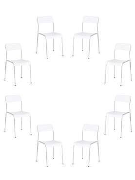 Набор из восьми стульев Adde белого цвета