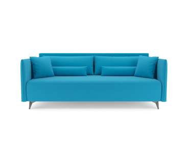 Прямой диван-кровать Майами светло-синего цвета